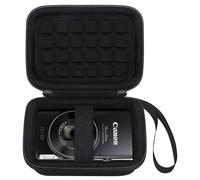 BOVKE Travel Case for Canon PowerShot ELPH 360/ IXY 650/ IXUS 285/ Kodak Pixpro C1/ Sony DSC-W830 W800/ VAHOIALD/QIVORO/EJXHKNF Digital Camera, Mesh Pocket for Batteries, Cable, Black (Case Only)
