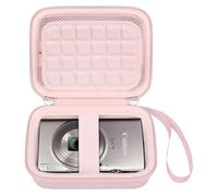 BOVKE Travel Case for Canon PowerShot ELPH 360/ IXY 650/ IXUS 285/ Kodak Pixpro C1/ Sony DSC-W830 W800/ VAHOIALD/QIVORO/EJXHKNF Digital Camera, Mesh Pocket for Batteries, Cable, Pink (Case Only)