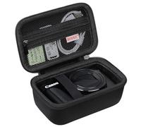 BOVKE Travel Case for Canon PowerShot SX740 HS Digital Camera, Storage Bag Holder for Canon SX730/ SX720/ SX620/ G7X Camera with Extra Pocket for Batteries, Cables, SD Cards, Black