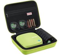 BOVKE Travel Case for DYMO LetraTag 200B Bluetooth Label Maker, DYMO LetraTag Wireless Compact Label Printer Holder with Extra Space for Letratag Refills Label Tapes and Batteries, Pistachio Yellow