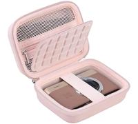 BOVKE Travel Case for Kodak PIXPRO C1 Friendly Zoom Digital Camera, PIXPRO C1 Compact Point and Shoot Camera Holder Bag with Mesh Pocket for Adapter and Cables, Pink