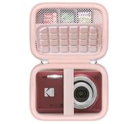 BOVKE Travel Case for Kodak PIXPRO FZ55 / FZ53 / FZ45 / FZ43 16MP Digital Camera, Kodak FZ55 Vlogging Camera Storage Bag Holder, Extra Space for Cables, Charger, Pink