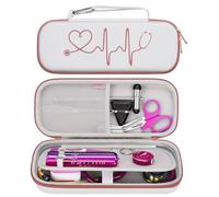 BOVKE Travel Stethoscope Case for for 3M Littmann Classic III, Lightweight II S.E, Cardiology IV Diagnostic, MDF Acoustica Deluxe Stethoscopes, Mesh Pocket for Nurse Accessories, White Rosegold