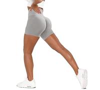Bovldemt Scrunch Seamless Workout Shorts Women High Waisted Running Biker Shorts Athletic Gym Butt Lifting Yoga Shorts(L, Grey)
