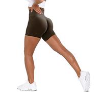 Bovldemt Scrunch Seamless Workout Shorts Women High Waisted Running Biker Shorts Athletic Gym Butt Lifting Yoga Shorts(XL, Chocolate)