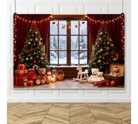 Bovlleetd 1.5x1m Winter Forest Backdrop Glitter White Snow Forest Wonderland Landscape Background Glitter Snow Scene Christmas Party for Photo Studio Decor