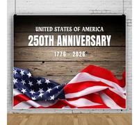 Bovlleetd 1.8x1.2m July 4th Independence Day Backdrop,Vinyl 1776-2026 America’s 250 Birthday Celebration Anniversary Party Background for Patriotic Decor