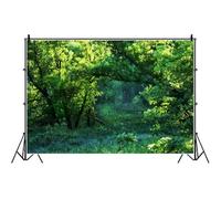 Bovlleetd 10x8ft Jungle Forest Backdrop Greenery Trees Leaves Natural Scenery Photography Background Birthday Party Decorations Vacation Go Hiking Poster Photo Studio Props Vinyl