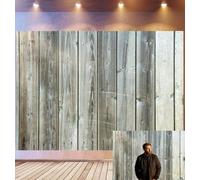 Bovlleetd 3x2m Rustic Weathered Grey Wooden Plank Backdrop Vintage Distressed Wood Panel Decor Photography Background Natural Farmhouse Style Photo Studio Props