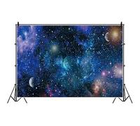 Bovlleetd 7x5ft Starry Sky Backdrops Deep Blue Night Outer Space Little Star Backdrop for Photography Planet Vastness Universe Photo Background for Birthday Party Decorations Vinyl