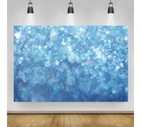 Bovlleetd 7x5ft Winter Scene Backdrop Blue Light Shadow White Light Point Photography Background Portrait Photography Background Shooting Props for Baby Shower Party Decor Banner