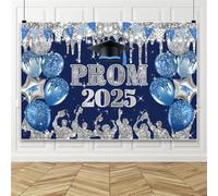 Bovlleetd Navy Blue Prom Backdrop for the Graduate Graduation Decorations 2025 for Prom Night Party 5x3ft Vinyl