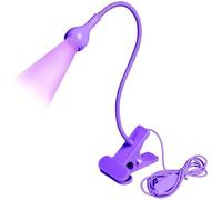 Bovmics USB 3W LED UV Ultraviolet Phone Glue Curing Lamp,UV Led Nail Lamp for Gel Nails,Portable Clamp Flexible Desk Lamps for Mobile Repair,Plug and Play Purple