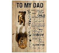 Bovose New Tin Sign to My Dad from Son You Will Always My Hero Lion Amazing Home Cafe Wall Decoration Easter Mother's Day 6 X 8 in