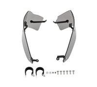 BOVUXKJH 1 Pair Motorcycle Side Spoiler Deflector Wing Windshield Acrylic Construction Suitable for Adventure Riders Long Distance Riding, Gray