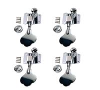 BOVZOR Guitar Bass Tuners with Sealed Machine Heads, Precision Ratio Tuning Keys Replacement for Electric Bass Guitars, Jazz Bass, Rockband Instruments - Chrome