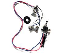 BOVZOR Professional Guitar Wiring Harness Prewired 2V2T | 500K Pots & 3-Way Toggle Switch Military-Grade Soldering Replacement for Gibson Les Paul, SG, Epiphone Noise-Free Signal & Lifetime Durability