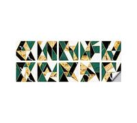BOVZOX Wall Tile Transfers Sticker for Home Decor Jeweled Gold and Blue 10CM*10CM*10PCS Peel & Stick self-Adhesive splashback, Tile Decals for Living Room Kitchen Bathroom Wall Decor