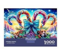 Bow 1000 Pieces Thick Cardboard Jigsaw Puzzle Fantasy for Teens 12-18, Brain Training Puzzle, Holiday Activity, Thoughtful 38x26cm/1000pcs