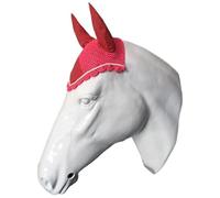 Bow and Arrow Equestrian Horse Ear Bonnet - Breathable Horse Fly Hood - Fly Mask with Ears - Soft Mesh Fly Mask for Horses with Crochet Trim Stylish Ear Bonnet for Show & Training | Pony