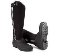 Bow And Arrow Equestrian Neoprene Boots - Unisex Long Stable Vis Muckers With Zip Up Closure And Warm Thick Fleece Lining - Waterproof Non Slip Winter Shoes For Yard Riding Racing Walking