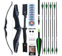 Bow and Arrow Set for Adult,30lbs 40lbs Archery Set for Teenagers Beginners Recurve Bow Right and Left Handed Outdoor Bow Hunting Training Target(40LBS)