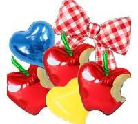 Bow Apple Balloons Red Yellow Blue Princess Theme Party Fairytale Princess Party Decorations Enchanted Forest Princesses Birthday Decorations Fruit Themed Decor