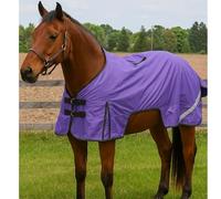 Bow & Arrow Equestrian Exercise Sheet for Horses - Breathable Waterproof Fly Rug with Tail Flap & Reflective Strips - Lightweight Turnout Rugs for Horses for Riding in rain & low light |Navy