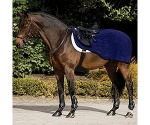 Bow & Arrow Exercise Sheet - Plain Smart Fleece Lining Equestrian Rug with Tail Flap - Pony Lightweight Warm Comfortable Outdoor Winter Riding Blanket