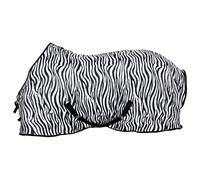 Bow & Arrow Horse Fleece Stable Rug - Zebra Printed 250G Medium Weight Standard Neck Blanket - Equestrian Protective Winter Indoor Yard Travel Warm Cover