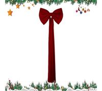 Bow as Christmas Tree Topper, Festive Red Christmas Decoration, Bow for Holiday Garland, for Cupboard, Home, Farmhouse, Banquet, Christmas Tree, Door, Party and Gathering