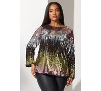 Bow Back Ombre Sequin Top Yours Pink 30-32