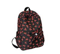 Bow Backpack Cute Laptop Backpack Aesthetic Travel Daypack for Women Bow Rucksack (Red One Size)