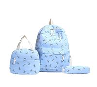 Bow Backpack for Women, Aesthetic Nylon Backpack, Cute Kawaii Backpack Set Bowknot Pattern Hiking Backpacks Men Mesh, blue, Einheitsgröße, Daypack Backpacks