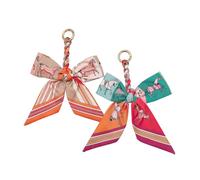 Bow Bag Charm Set 2 PCS Bag Extender Chain for Handbags Purse Charms Purse Accessories for Women, Orange Horse, S