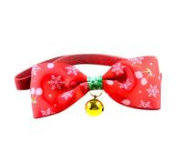 Bow Bell Bow Tie Christmas Pet Collar Cat Collar Cat with Pet Supplies (A, One Size)