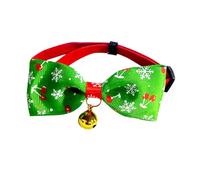 Bow Bell Bow Tie Christmas Pet Collar Cat Collar Cat with Pet Supplies (B, One Size)