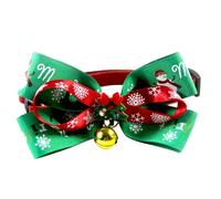 Bow Bell Bow Tie Christmas Pet Collar Cat Collar Cat with Pet Supplies (F, One Size)