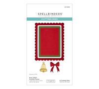 Bow & Bell Scallop Frame Etched Dies from The All About Christmas Collection by Lisa Horton