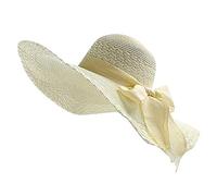 Bow Big Hats Brim Brim Beach Wide Hat Sun Women Colorful Floppy Cap Caps Hat for Running (Beige, One Size)