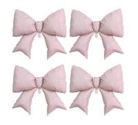 Bow Birthday Decorations，Pink Bow Balloons，26 Inch Elegant Coquette Party Supplies，Large Transparent Bow Print Balloon for Girls Women Birthday, Bridal Shower, Baby Shower, Wedding & Engagement (Pink)