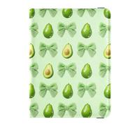 Bow Blueberry Blue Travel Wallet Leather Passport Holder Large Capacity Passport Covers for Men Trip Must Haves Accessories, Bow Avocado Green, One Size, Fashion