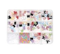 Bow Butterfly Heart Nails Art Charms Designs Nails Supply Resin For Manicure Art Decorations Bows Heart Nail Magic