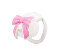 Bow Chastity Cage Lightweight Plastic Cock Cage with 4 Cock Rings, Sissy BDSM Sex Toy Chastity Device with Invisible Lock and Key for Man Penis Erection Control