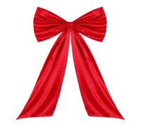 Bow Christmas Decoration - 25×41 Inches Extra Large Bow With Straps | Festive Red Decor With Double-Sided Tape For Easy Hanging | Christmas, Tree Door Window Party Wedding Background