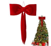 Bow Christmas Tree - Velvet Tree Topper 30 x 40 cm, Rustic Farmhouse Decoration, Luxury Festive Accent | Extra Large Bow for Wedding, Party Wall Decoration, Holiday Decoration for a