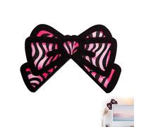 Bow Computer Monitor Decor 3D Wood Cute Computer Decor Coquettish PC Decorations Laptop for Holi Mini Decoration Office