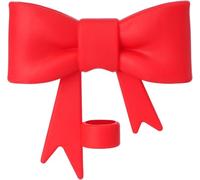Bow Cover for Stanley 40&30 Oz Cup, 10mm Silicone Covers Cap for Stanley Cup Accessories, Cute Topper for Tumblers, Straw Cap Stopper for Reusable Straws Tip Lids (Red)