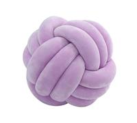 Bow Cushion - Creative Velvet Ball Knot Pillow - 20 x 20cm - Decorative Cushion for Bedroom Sofa - Woven Strand Knot Pillow A