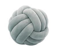 Bow Cushion - Creative Velvet Ball Knot Pillow - 20 x 20cm - Decorative Cushion for Bedroom Sofa - Woven Strand Knot Pillow A